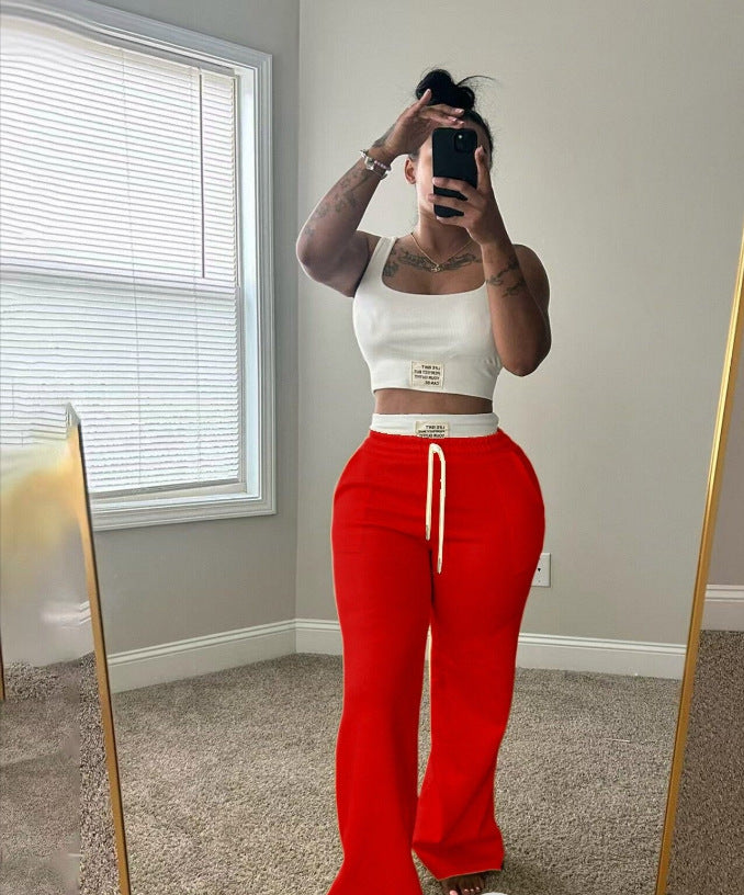 Color-block layered outfit consisting of two pieces