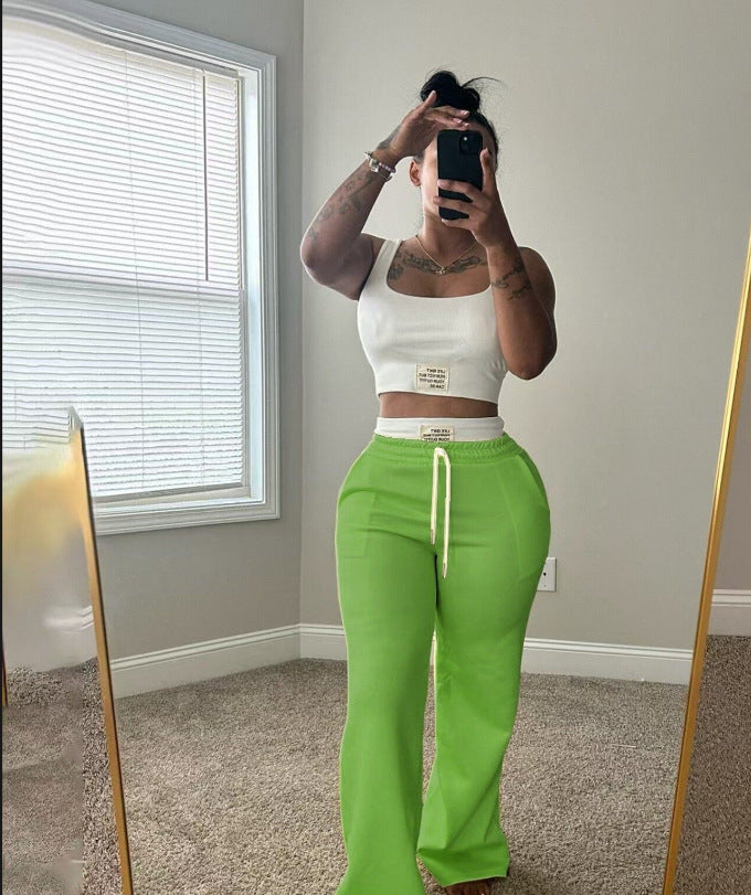 Color-block layered outfit consisting of two pieces