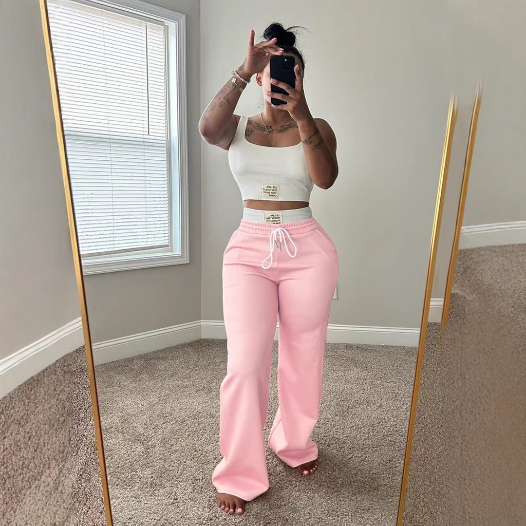 Color-block layered outfit consisting of two pieces