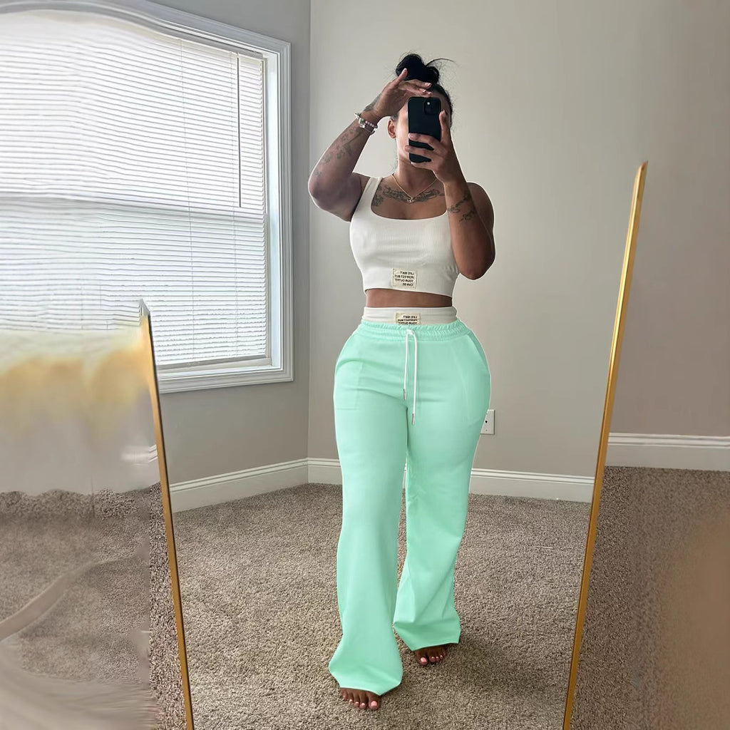 Color-block layered outfit consisting of two pieces