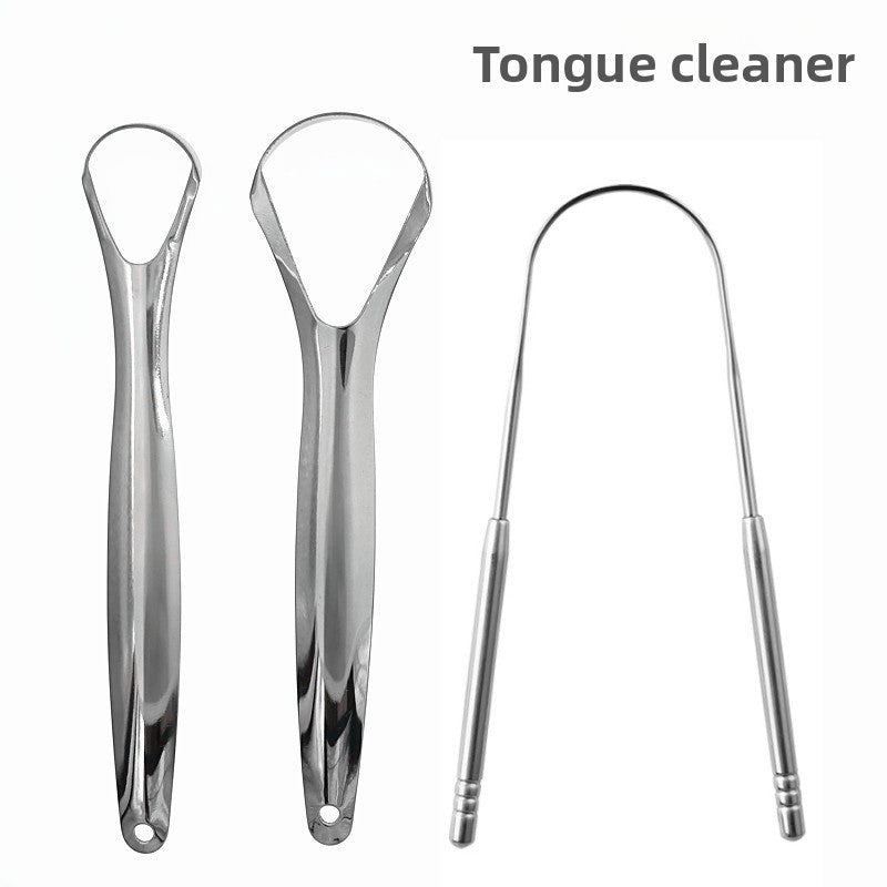 Stainless steel tongue scraper